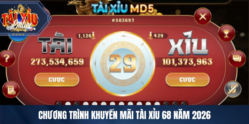 Chương trình khuyến mãi TÀI XỈU 68 năm 2026