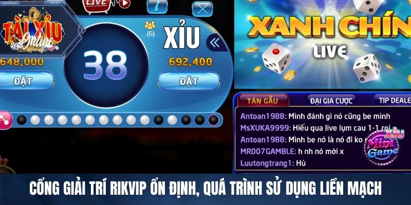 Cổng giải trí RIKVIP ổn định, quá trình sử dụng liền mạch