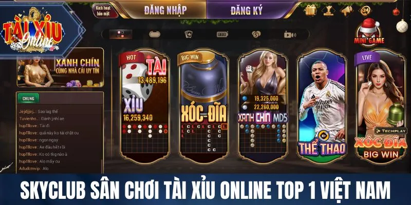 SKYCLUB sân chơi Tài Xỉu Online top 1 Việt Nam