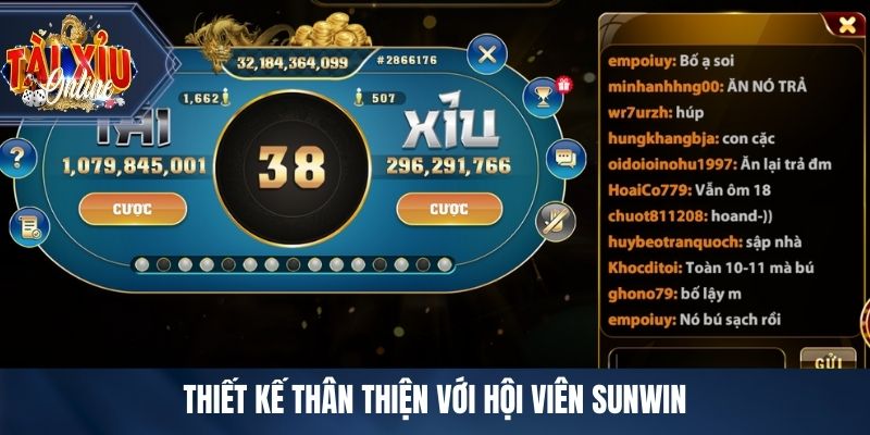Thiết kế thân thiện với hội viên SUNWIN